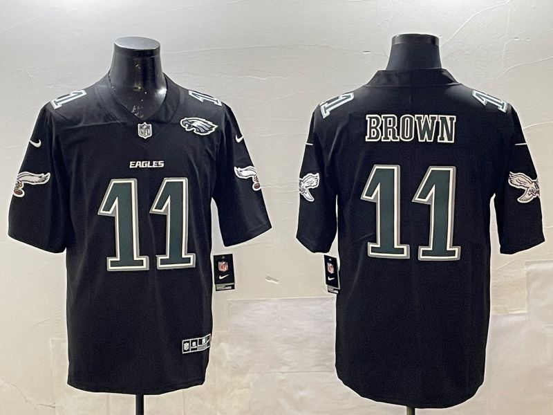Men Philadelphia Eagles #11 Brown Black Fashion 2025 Nike Limited NFL Jersey style 2->philadelphia eagles->NFL Jersey